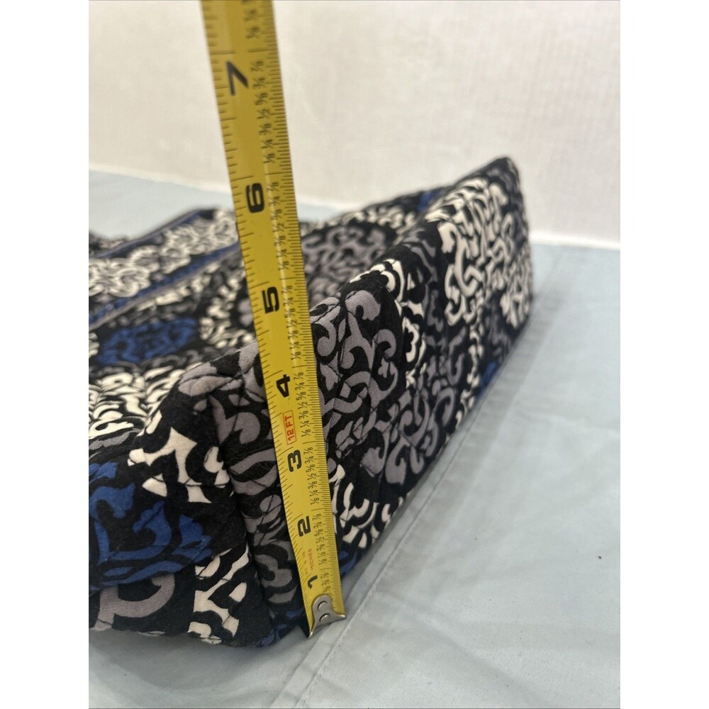 Vera Bradley Canteberry Colbalt Blue Quilted Tote Bag Medium Purse - Picture 7 of 11